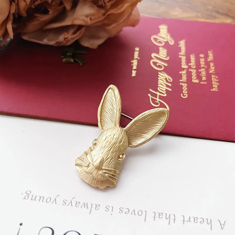 Vintage Rabbit Head Brooch Metal Shirt Accessories sold by FloralTrip product image thumbnail 5
