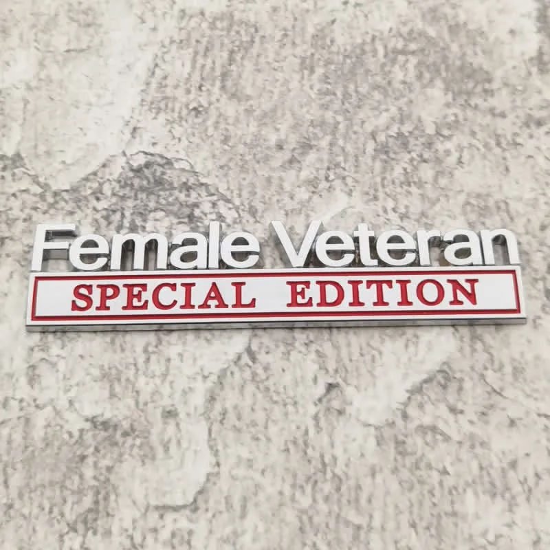 Female Veteran SPEICAL EDITION Metal Sticker Car Badge sold by FloralTrip product image thumbnail 4