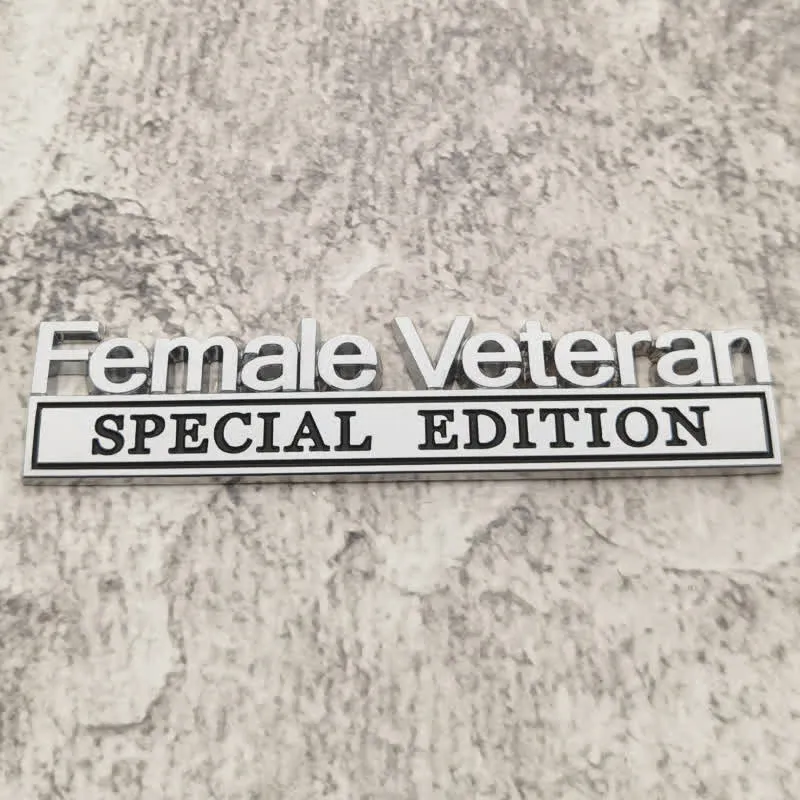 Female Veteran SPEICAL EDITION Metal Sticker Car Badge sold by FloralTrip product image thumbnail 2
