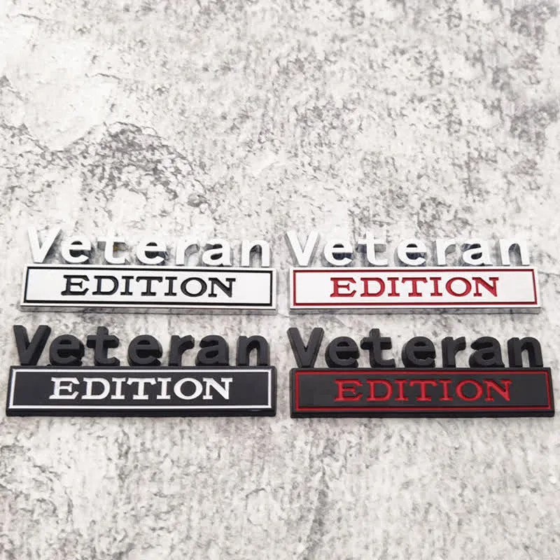 Veteran EDITION Metal Sticker Car Badge sold by FloralTrip