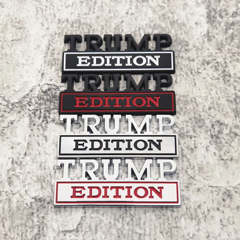 TRUMP EDITION Metal Sticker Car Badge sold by FloralTrip