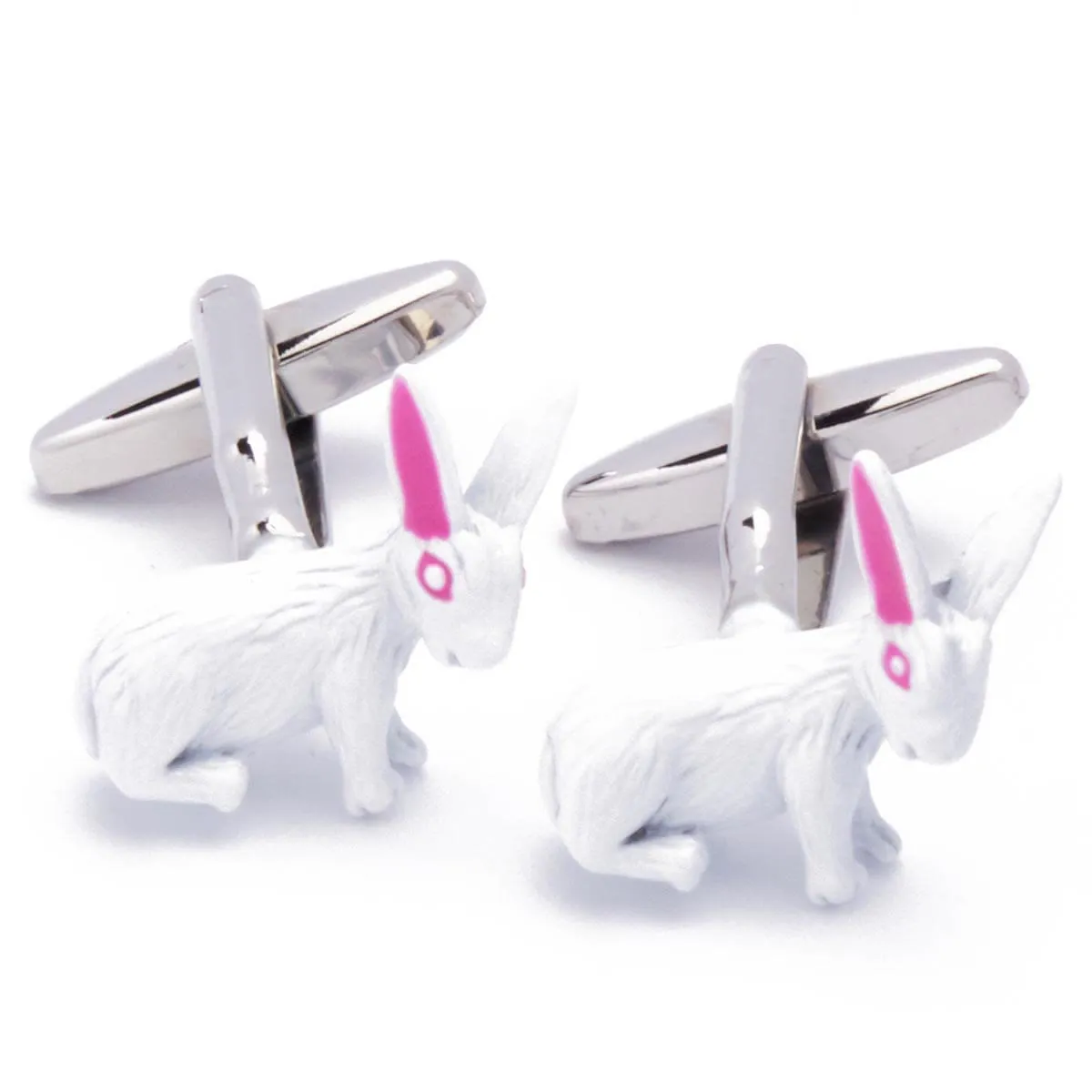 Men's 1 Pair Cute Bunny Button Covers Set Cufflinks sold by FloralTrip