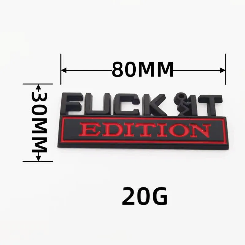 FUCK IT EDITION Metal Sticker Car Badge sold by FloralTrip product image thumbnail 3