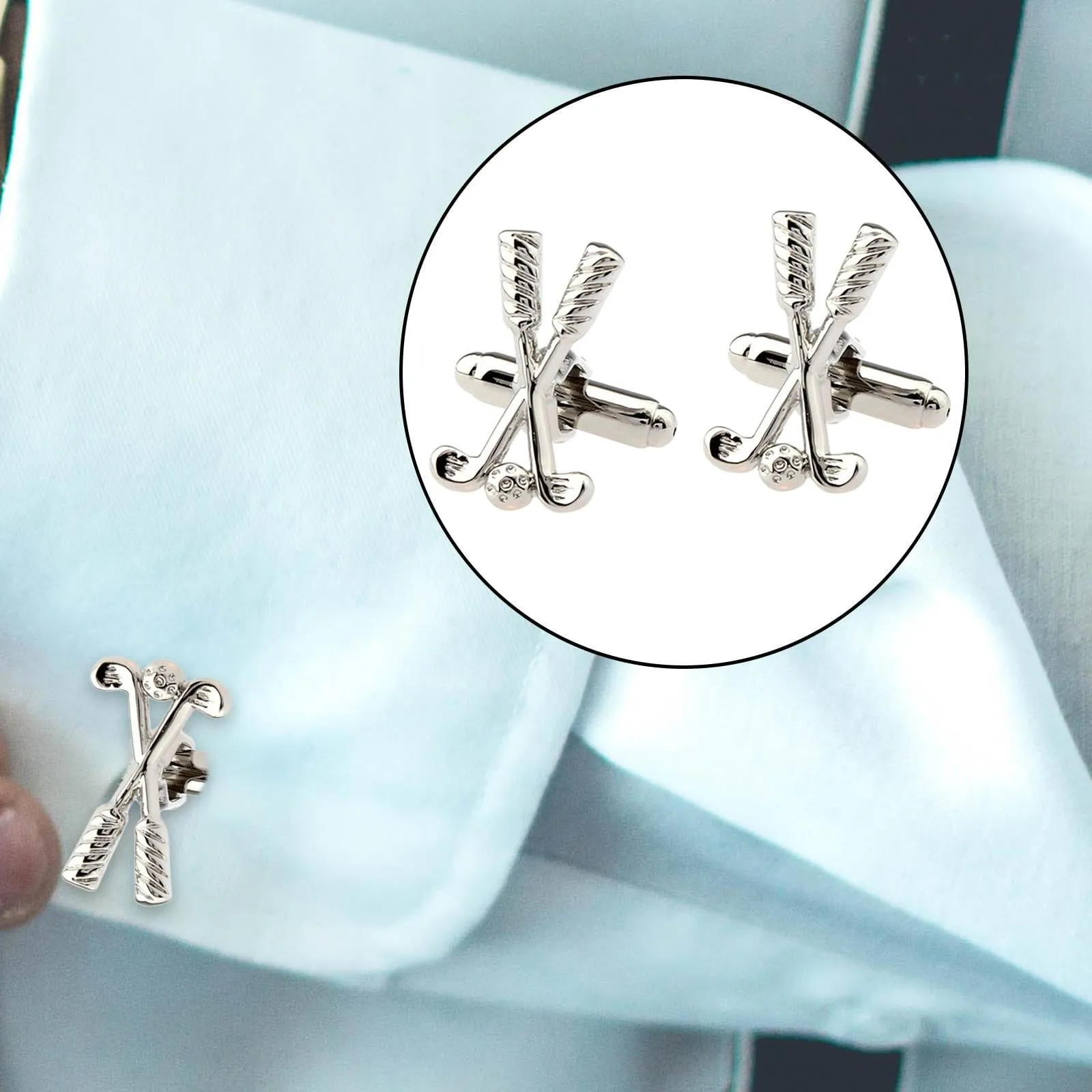 Men's 1 Pair Golf Time Button Covers Set Cufflinks sold by FloralTrip product image thumbnail 3
