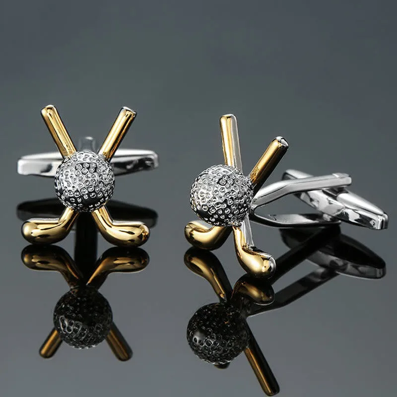 Men's 1 Pair Golf Time Button Covers Set Cufflinks sold by FloralTrip