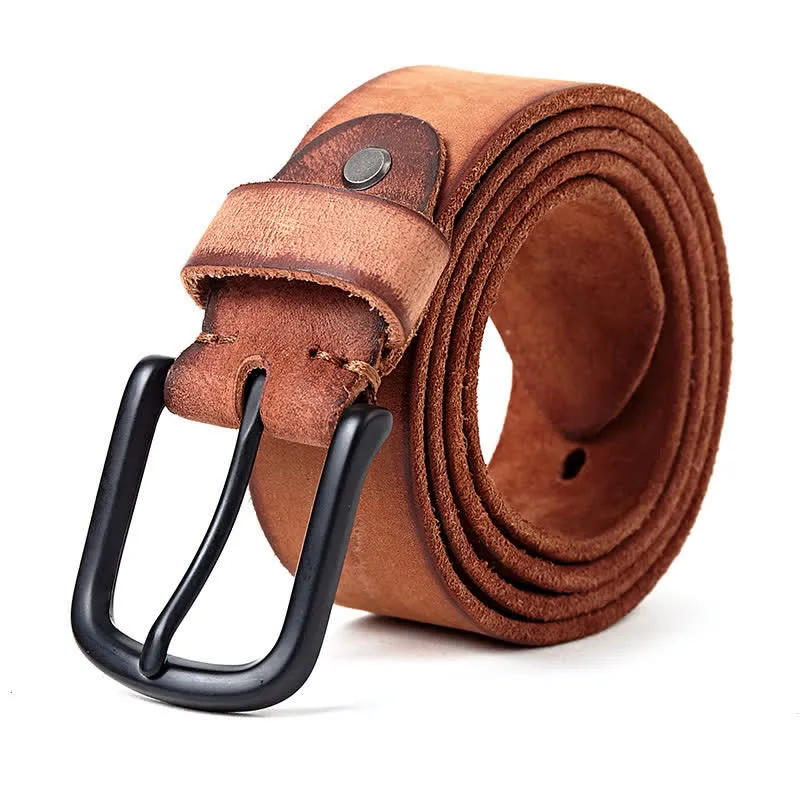Men's Minimalist Style Dull Polish Leather Belt sold by FloralTrip product image thumbnail 2