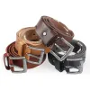 Men's Distressed Retro White Line Decor Leather Belt sold by FloralTrip