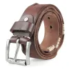 Men's Distressed Retro White Line Decor Leather Belt sold by FloralTrip