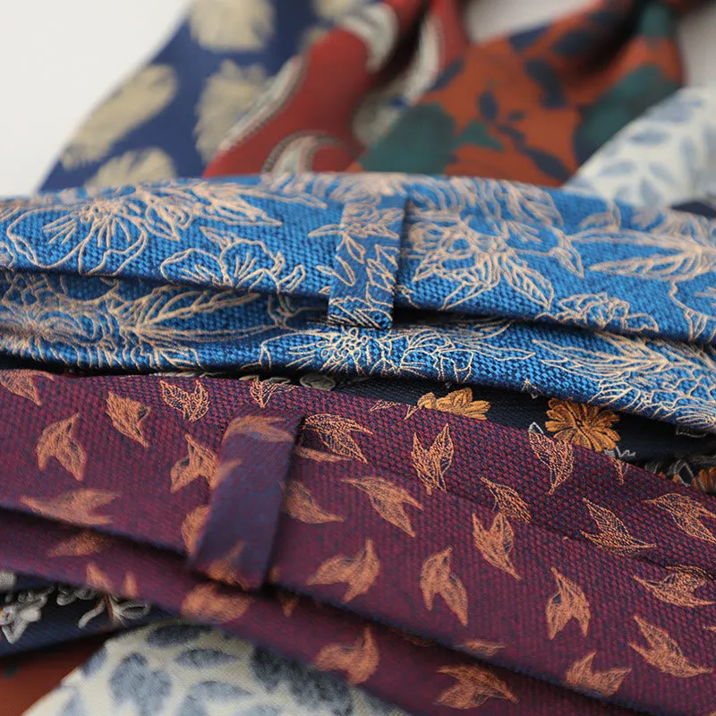 Men's Vintage Jacquard Fluttering Feathers Necktie sold by FloralTrip product image thumbnail 3