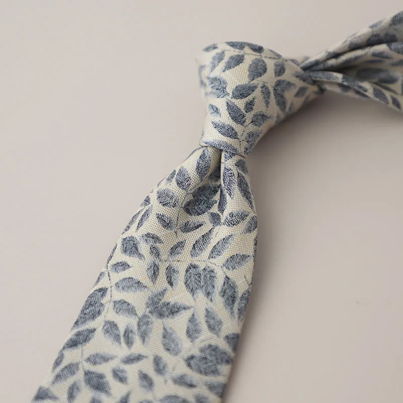 Men's Vintage Jacquard Fluttering Feathers Necktie sold by FloralTrip product image thumbnail 2