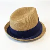 Funny Summer Color Matching Straw Fedora Hat sold by FloralTrip