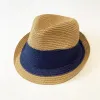 Funny Summer Color Matching Straw Fedora Hat sold by FloralTrip
