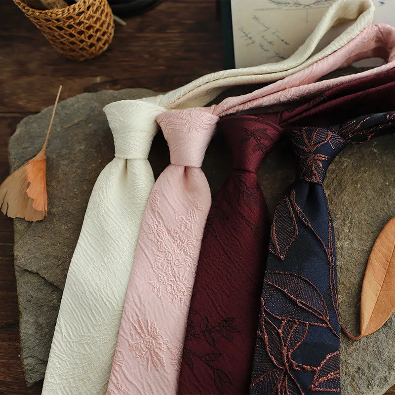 Men's Vintage Jacquard Dark Pattern Necktie sold by FloralTrip