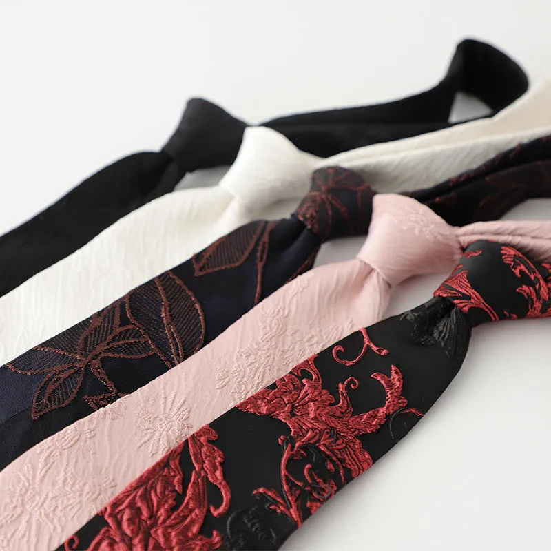 Men's Vintage Jacquard Dark Pattern Necktie sold by FloralTrip product image thumbnail 3