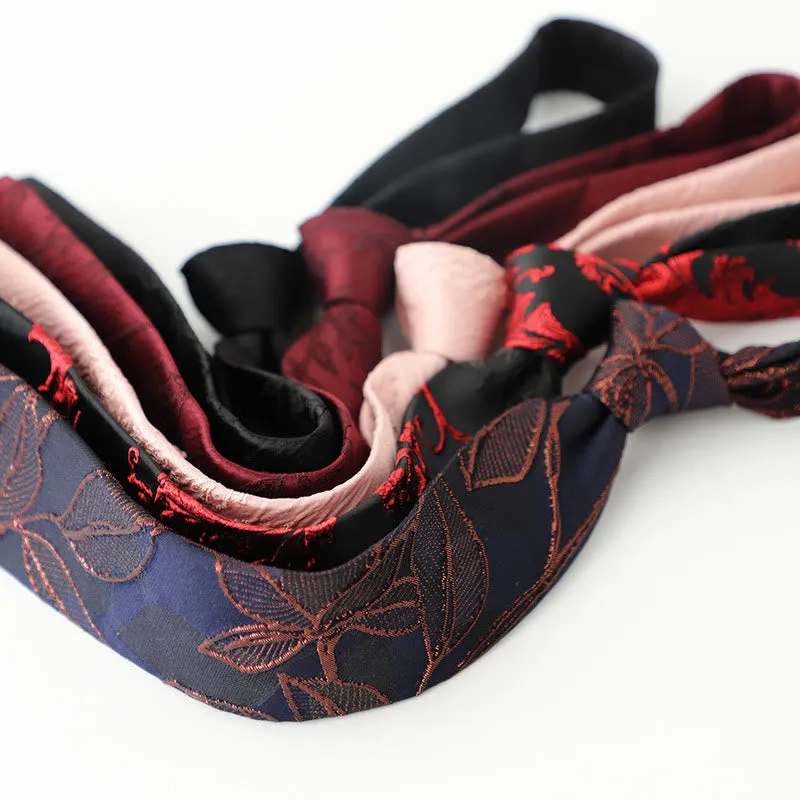 Men's Vintage Jacquard Dark Pattern Necktie sold by FloralTrip product image thumbnail 5