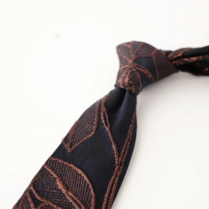 Men's Vintage Jacquard Dark Pattern Necktie sold by FloralTrip product image thumbnail 2