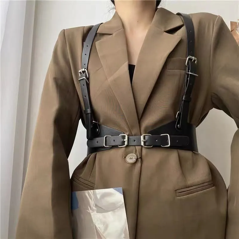 Steampunk Leather Waistband Adjustable Strap Corset Belt sold by FloralTrip product image thumbnail 3