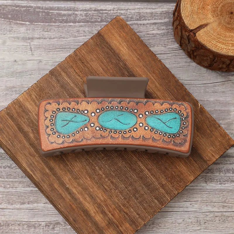 Women's Sunflower Letters Print Western Hair Claw Clip sold by FloralTrip product image thumbnail 3