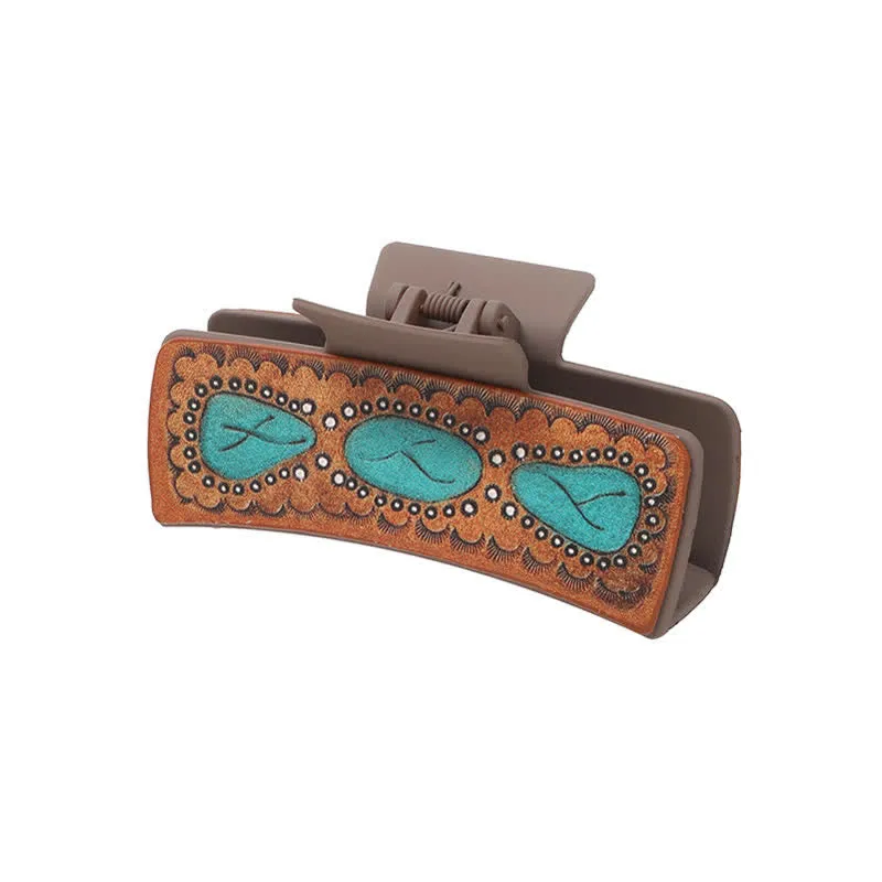 Women's Sunflower Letters Print Western Hair Claw Clip sold by FloralTrip product image thumbnail 4