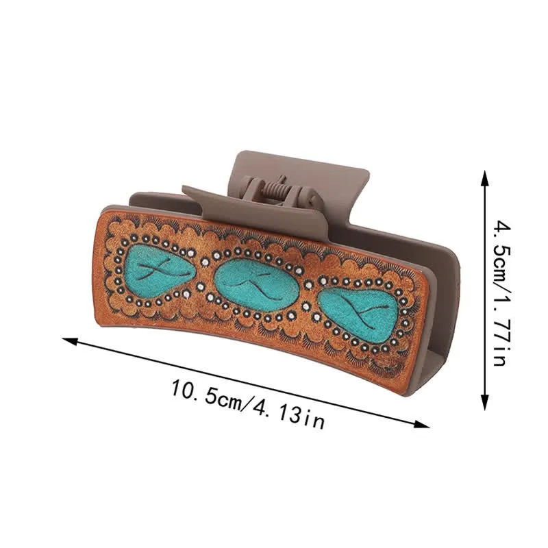 Women's Sunflower Letters Print Western Hair Claw Clip sold by FloralTrip product image thumbnail 5