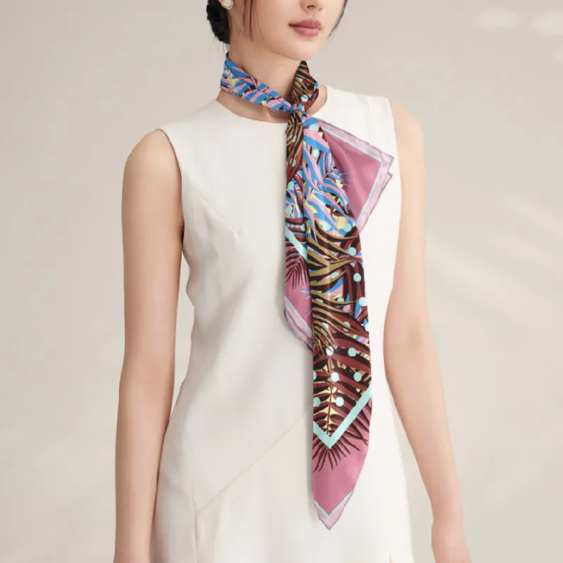 Women's Love Of Four Leaves Spring Silk Thin Scarf sold by FloralTrip