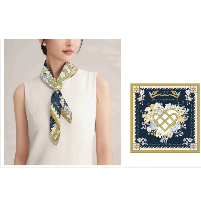 Women's Four Seasons Of Love Spring Silk Thin Scarf sold by FloralTrip product image thumbnail 2