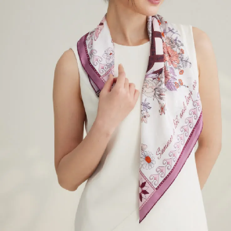 Women's Four Seasons Of Love Spring Silk Thin Scarf sold by FloralTrip product image thumbnail 3