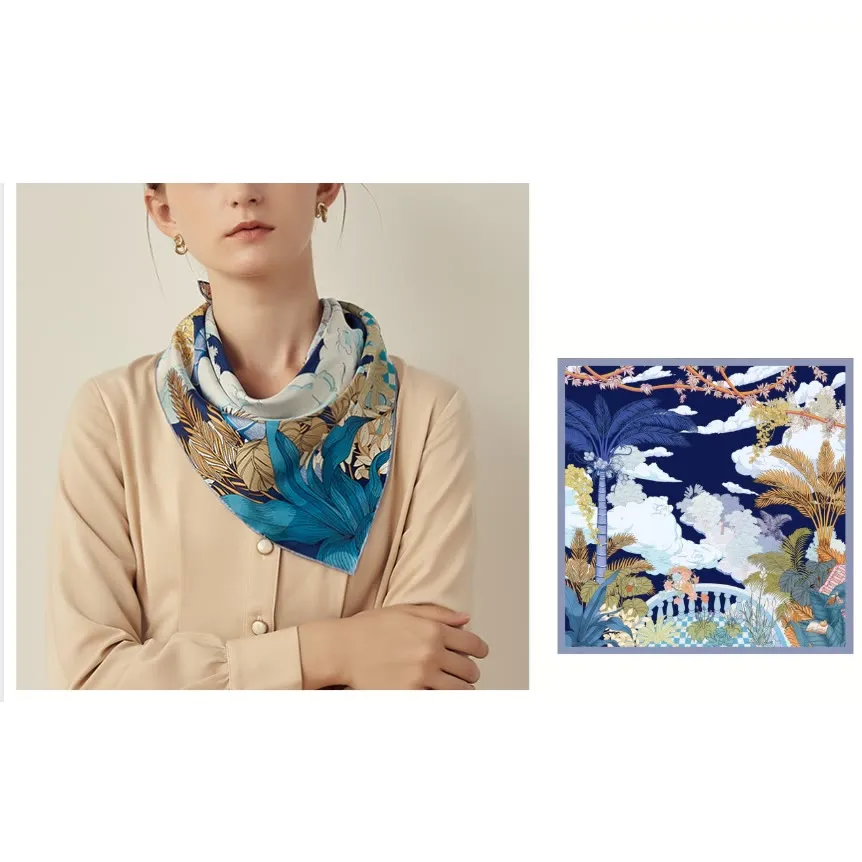 Women's Garden In The Air Spring Silk Thin Scarf sold by FloralTrip product image thumbnail 4