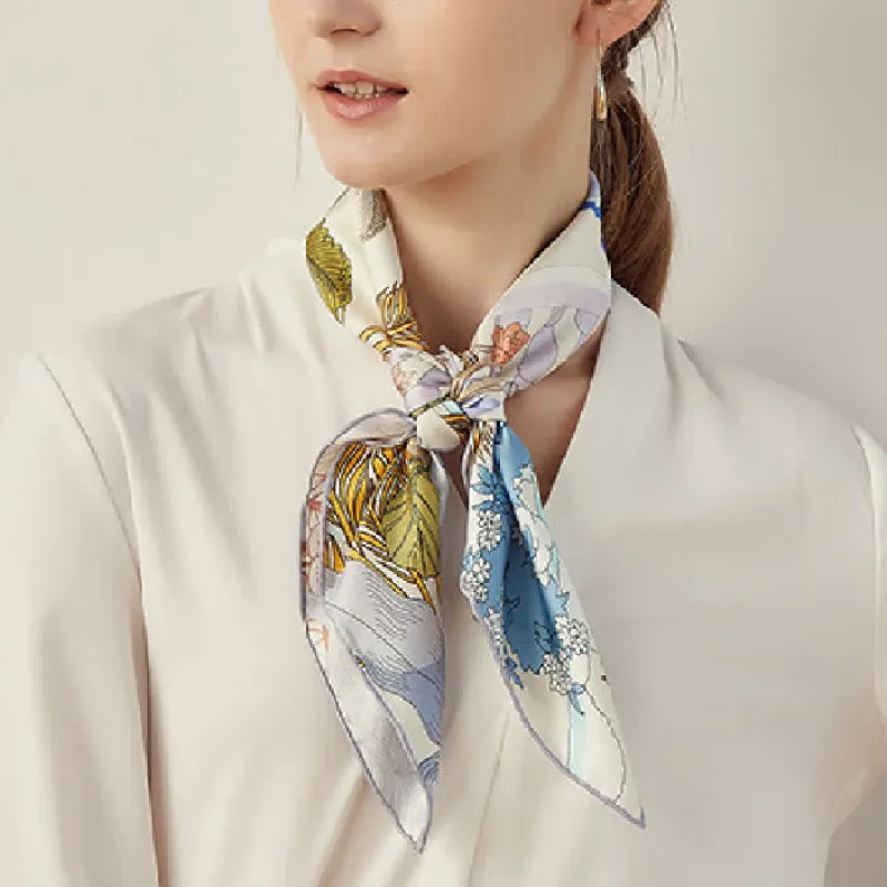 Women's Garden In The Air Spring Silk Thin Scarf sold by FloralTrip