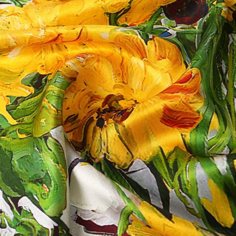 Women's Warm Colors To The Sun Spring Silk Thin Scarf sold by FloralTrip product image thumbnail 3