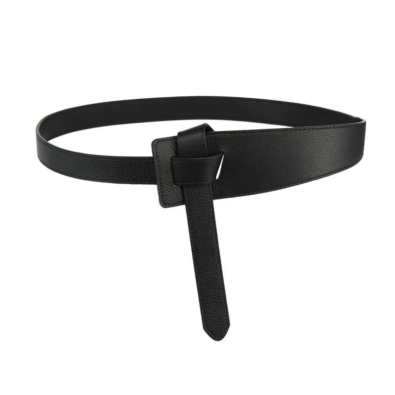Solid Color Knot Belt Women's Dress Leather Belt sold by FloralTrip