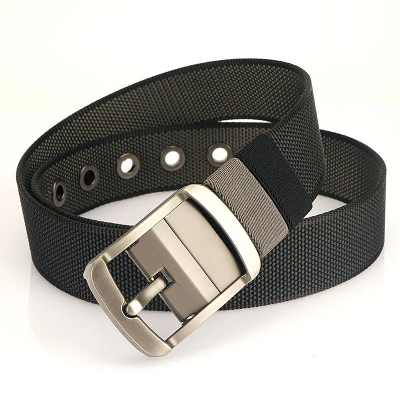 Men's Rotatable Buckle Belt Reversible Nylon Belt sold by FloralTrip
