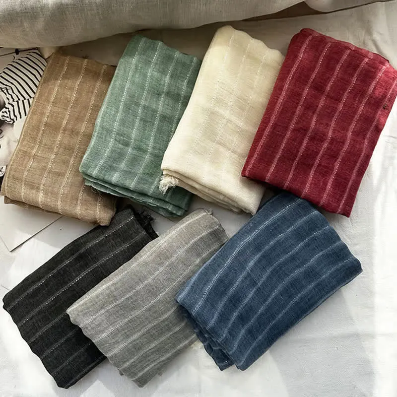 Classical Striped Pattern Four Season Thin Scarf sold by FloralTrip