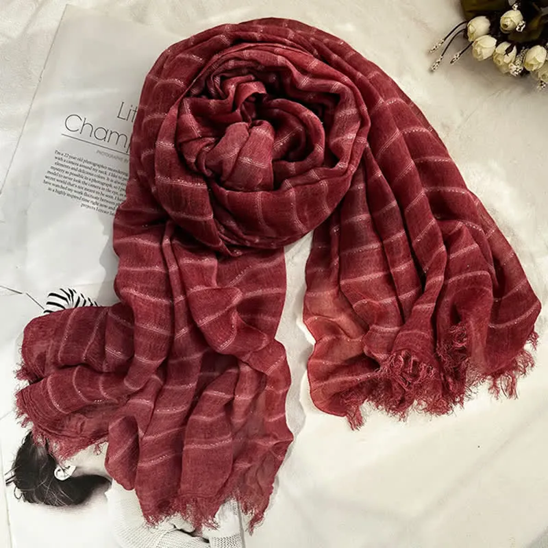 Classical Striped Pattern Four Season Thin Scarf sold by FloralTrip product image thumbnail 3