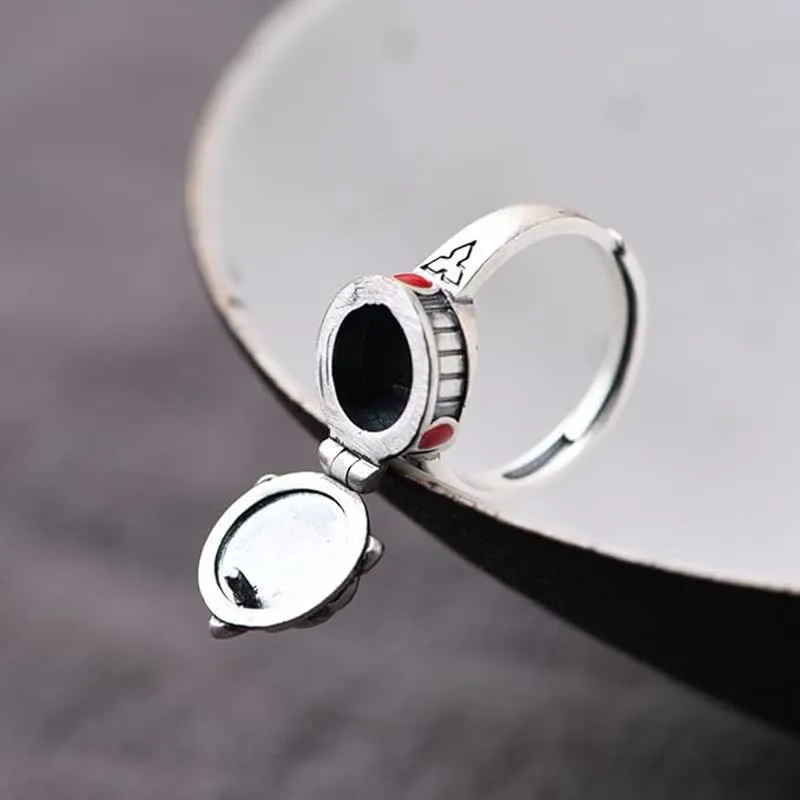 Rose Flower Adjustable Ring with Hidden Compartment sold by FloralTrip product image thumbnail 4