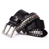 Punk Rivet Genuine Leather Belt Rock N Roll Waistband sold by FloralTrip