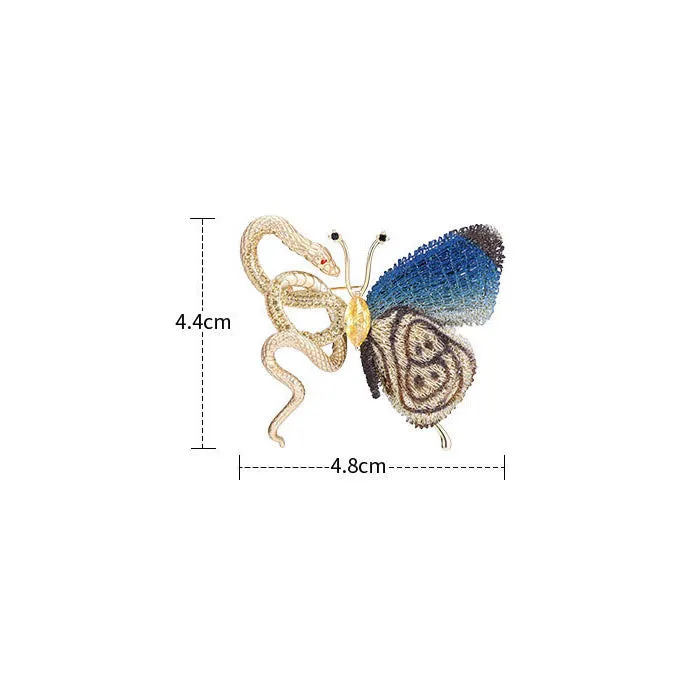 Snake And Butterfly Brooch Metal Shirt Accessories sold by FloralTrip product image thumbnail 3