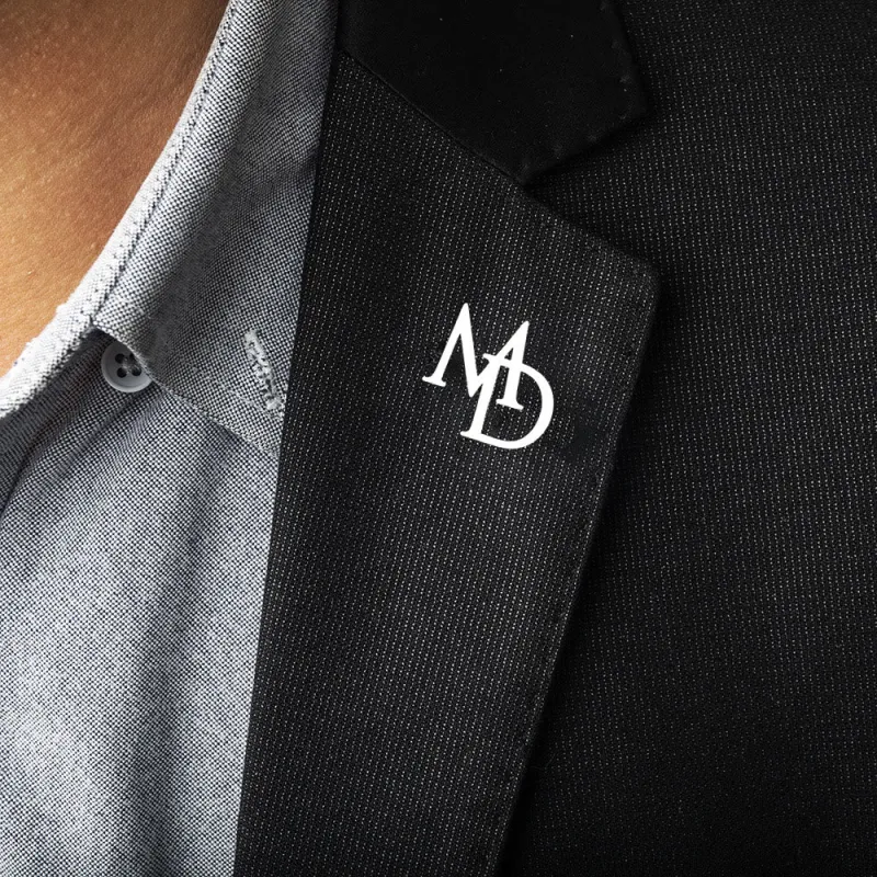 Custom Initial Letters Brooch Stainless Steel Accessories sold by FloralTrip
