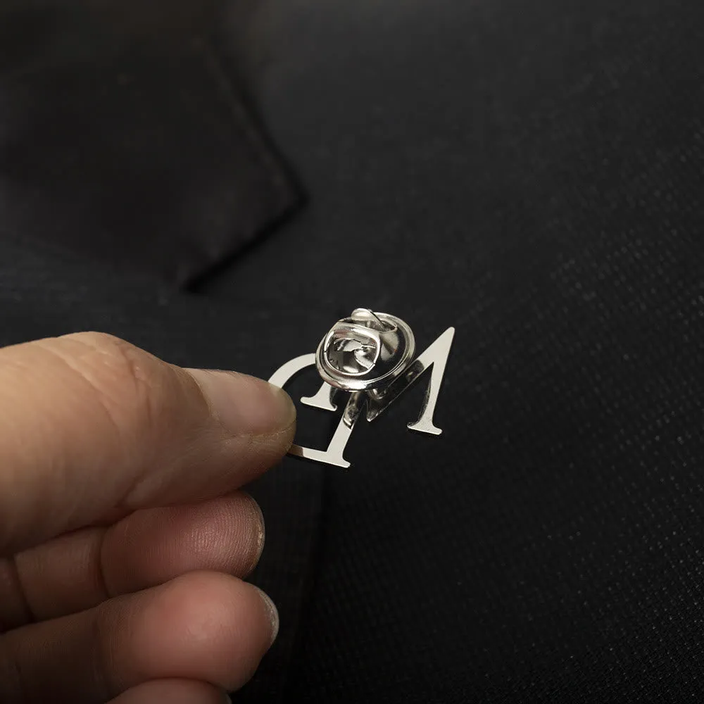Custom Initial Letters Brooch Stainless Steel Accessories sold by FloralTrip product image thumbnail 5