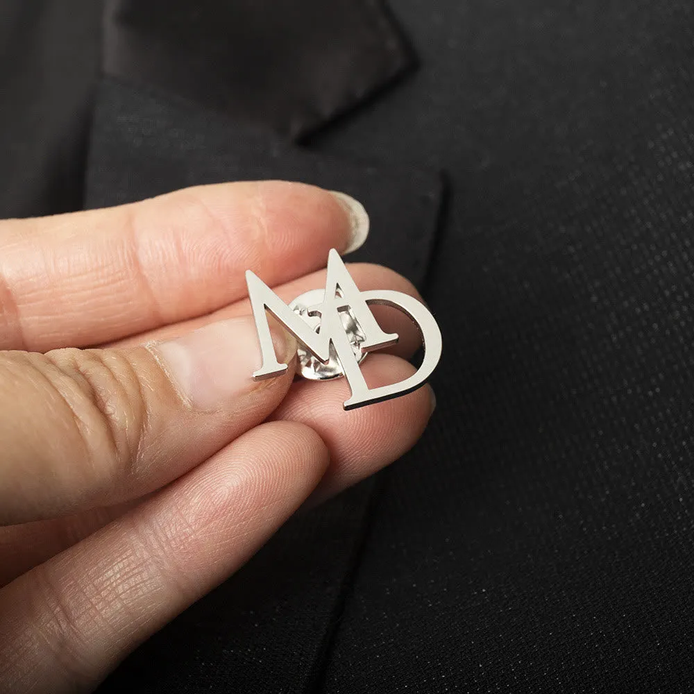 Custom Initial Letters Brooch Stainless Steel Accessories sold by FloralTrip product image thumbnail 3