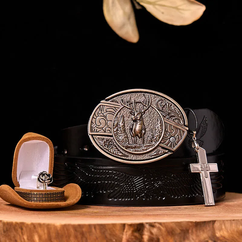 Forest Deer DIY Hidden Knife Belt Buckle With Rose Ring Bundle Set sold by FloralTrip product image thumbnail 5