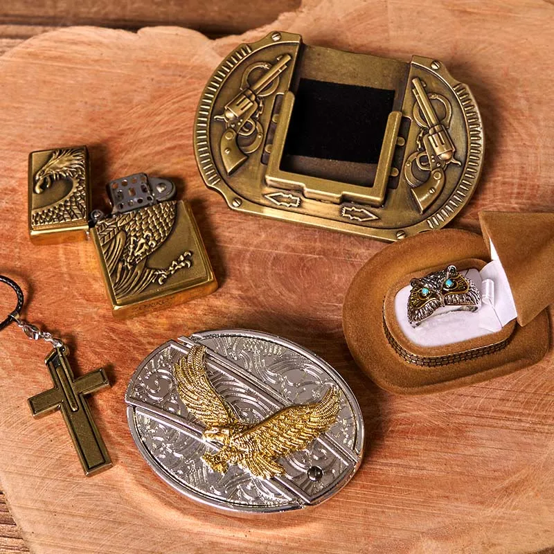 Flying Eagle DIY Hidden Knife Belt Buckle With Owl Ring Bundle Set sold by FloralTrip product image thumbnail 3