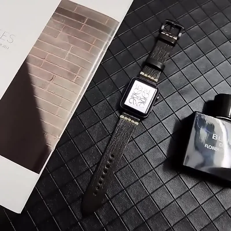 Elegant Subtle Genuine Leather Grain Watch Band sold by FloralTrip product image thumbnail 2