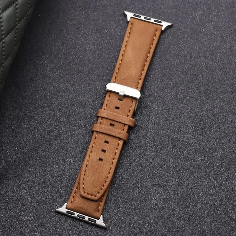 Solid Color Fashion Crazy Horse Leather Watch Band sold by FloralTrip product image thumbnail 3