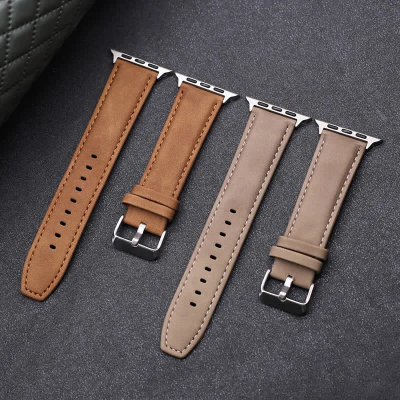 Solid Color Fashion Crazy Horse Leather Watch Band sold by FloralTrip product image thumbnail 5