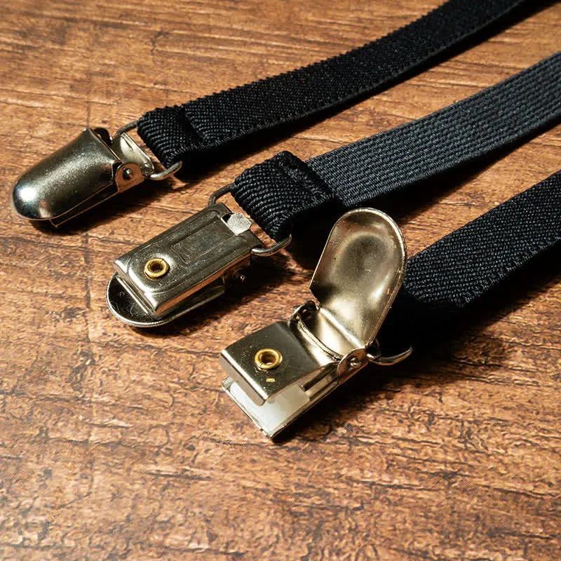 Women's Fashion Black Faux Pearl Chain Elastic Suspenders sold by FloralTrip product image thumbnail 5