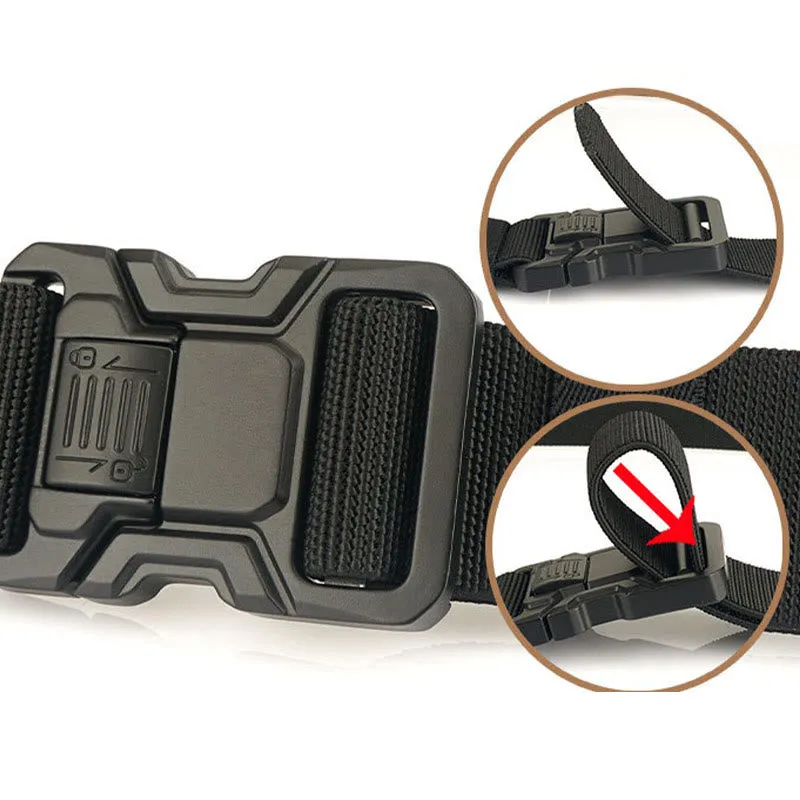Men's Tactical Belt Elastic Quick Release Nylon Belt sold by FloralTrip product image thumbnail 5