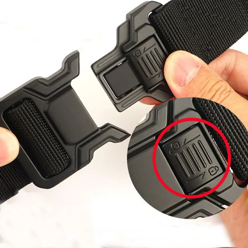 Men's Tactical Belt Elastic Quick Release Nylon Belt sold by FloralTrip product image thumbnail 4