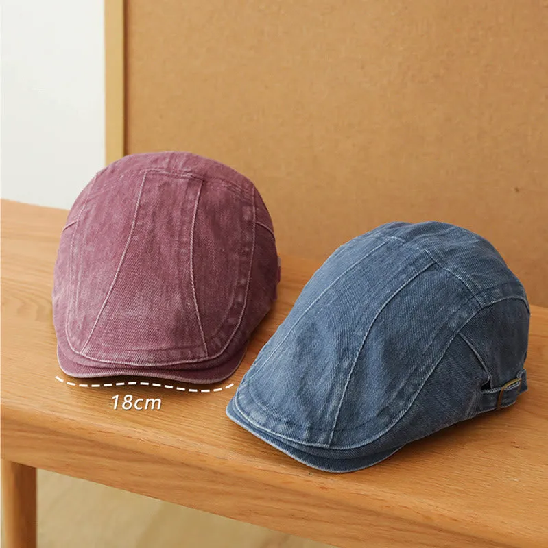 Fashion Denim Newsboy Flat Cap Beret Cap sold by FloralTrip product image thumbnail 4