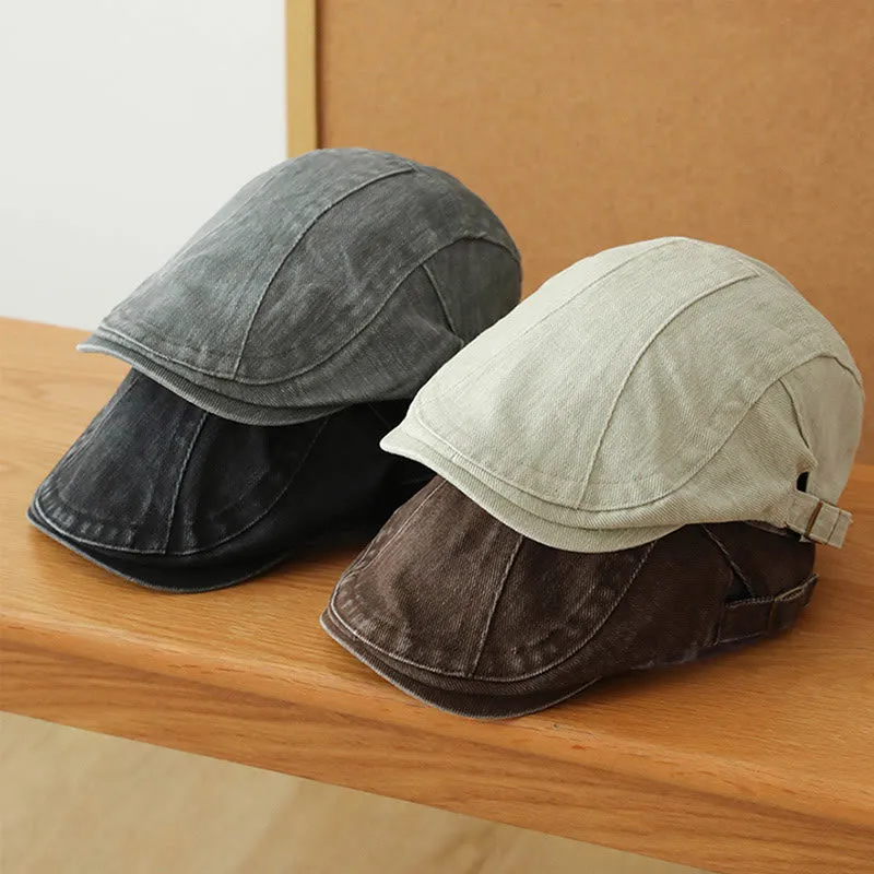 Fashion Denim Newsboy Flat Cap Beret Cap sold by FloralTrip product image thumbnail 2